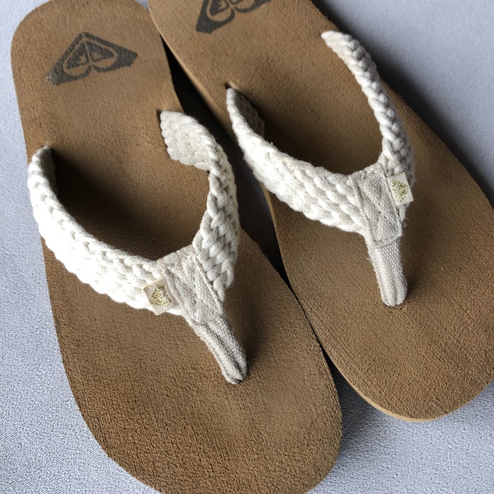 Roxy ~ Flip Flop with Braided Rope Strap ~ 10” Length